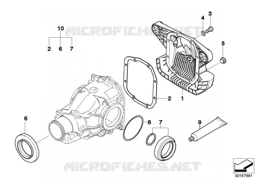 Pont AR, pochette de joints BMW BMW Série 3 2002 M3 CSL N M3 CSL