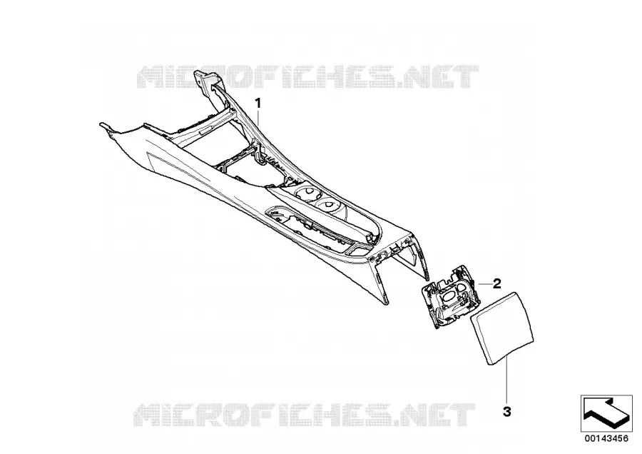 Post-équipt porte-gobelets console ctr. BMW BMW Série 1 2004 120d N 120d