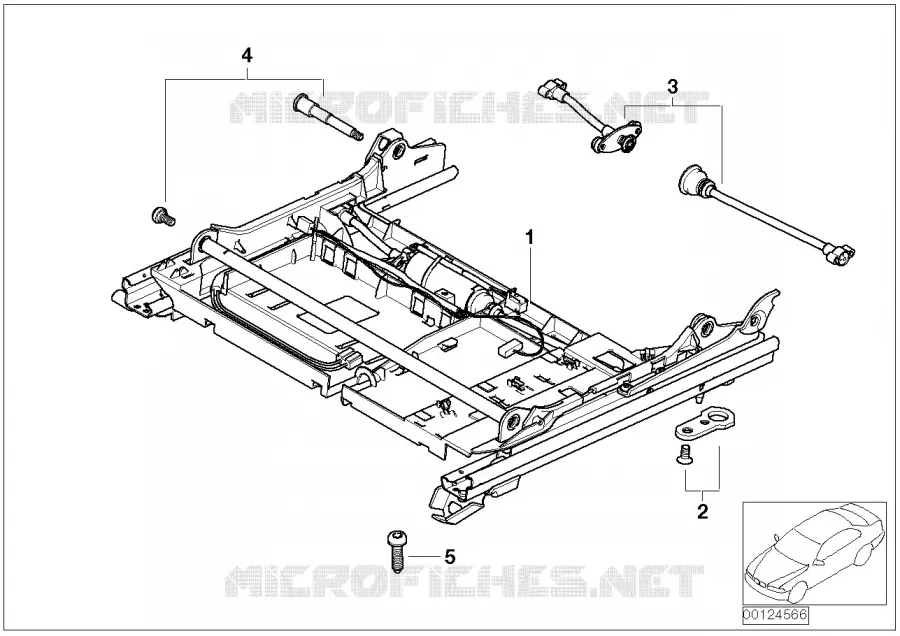 Rail de siege de siege avant BMW BMW Série 7 2000 735Li A 735Li