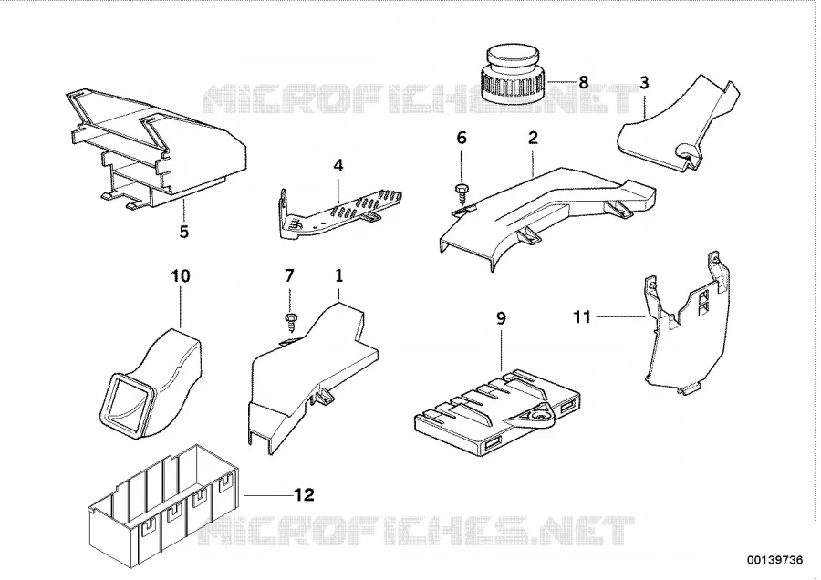 Recouvrem.cable/support de boitier cde BMW BMW Z3 1996 Z3 M3.2 N Z3 M3.2