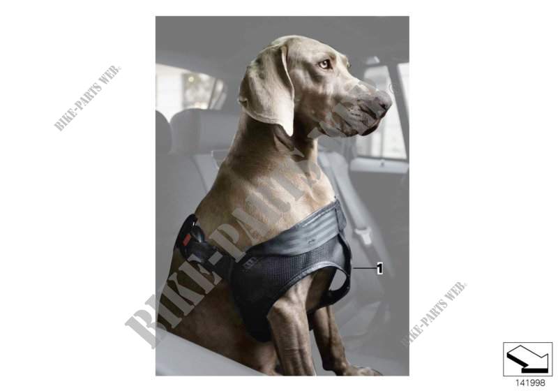 Sangle de sécurité pour chien pour BMW 520i