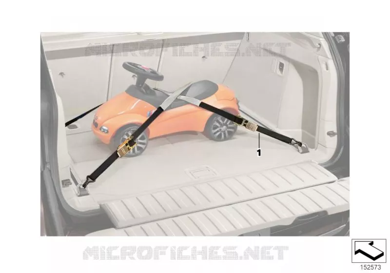 Sangles pour coffre à bagages BMW BMW Série 7 2007 750Li A 750Li