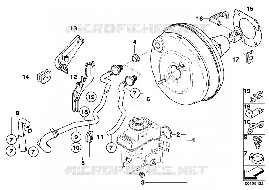 Servo frein à dépression BMW BMW Série 7 2002 760Li A 760Li