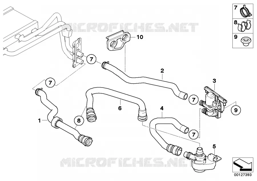 Soupape deau/Durit deau IHKA Basis BMW BMW Série 5 2003 525d N 525d