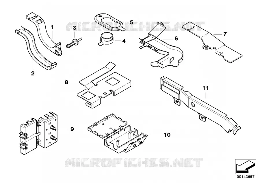 Support de cable/cache BMW BMW Série 5 2004 523i N 523i
