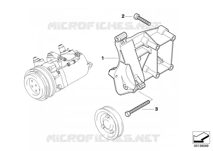 Support de compresseur de climatiseur BMW BMW Série 3 2000 M3 N M3