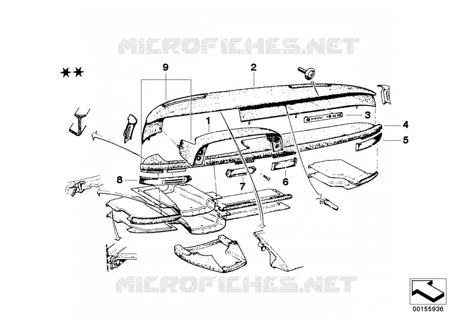 Support dinstruments BMW BMW CLASSIC 1502-2002tii 1967 1602 M 1602