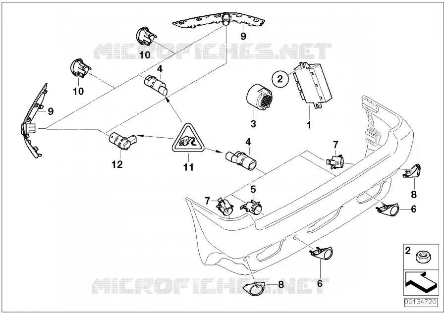 Système daide au stationnement (PDC) BMW BMW X5 2000 X5 3.0d N X5 3.0d