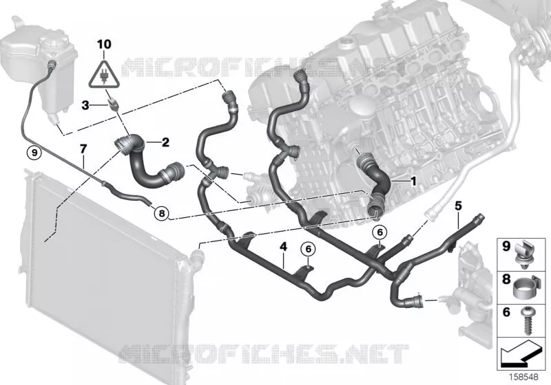 Systeme de refroidissement - durit BMW BMW Série 3 2006 325xi N 325xi