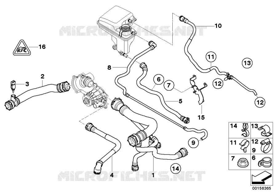 Systeme de refroidissement - durit BMW BMW Série 7 2000 745i A 745i