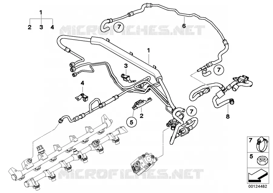 Système injection - conduite carburant BMW BMW Série 7 2002 760Li A 760Li
