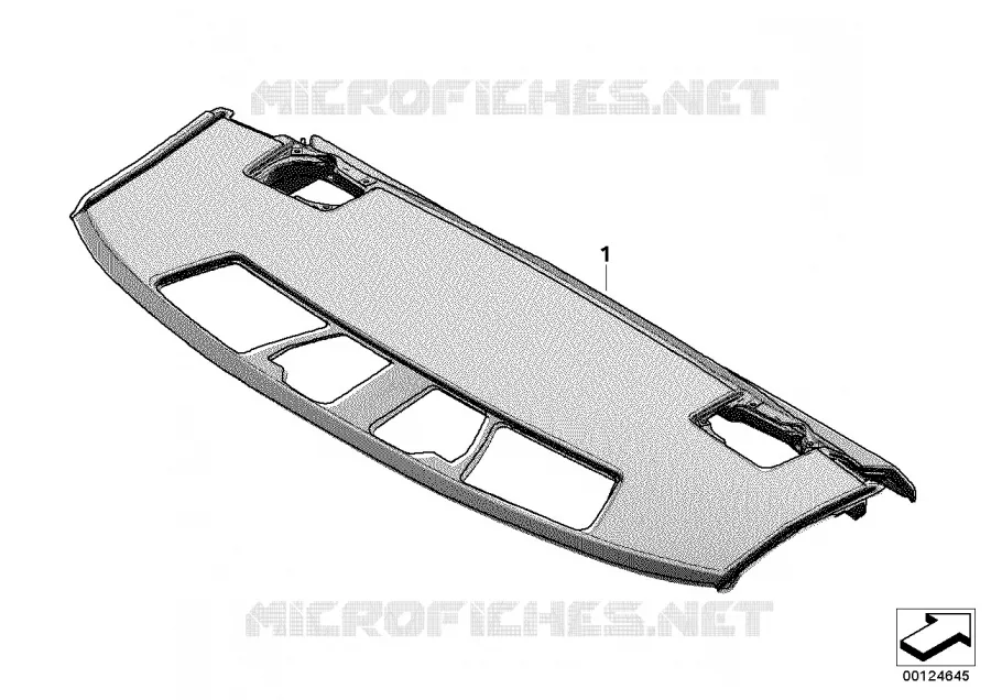 Tablette arrière Alcantara Individual BMW BMW Série 7 2004 740Li A 740Li