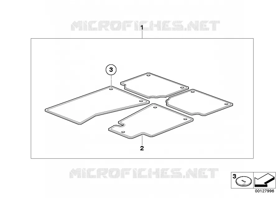 Tapis de sol Velours BMW BMW Série 7 2000 735Li A 735Li