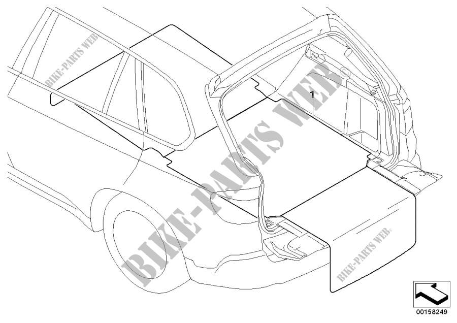 Tapis réversible espace de chargement pour BMW X6 30dX