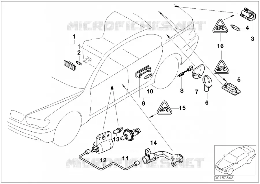 Témoins divers BMW BMW Série 7 2002 730Li A 730Li
