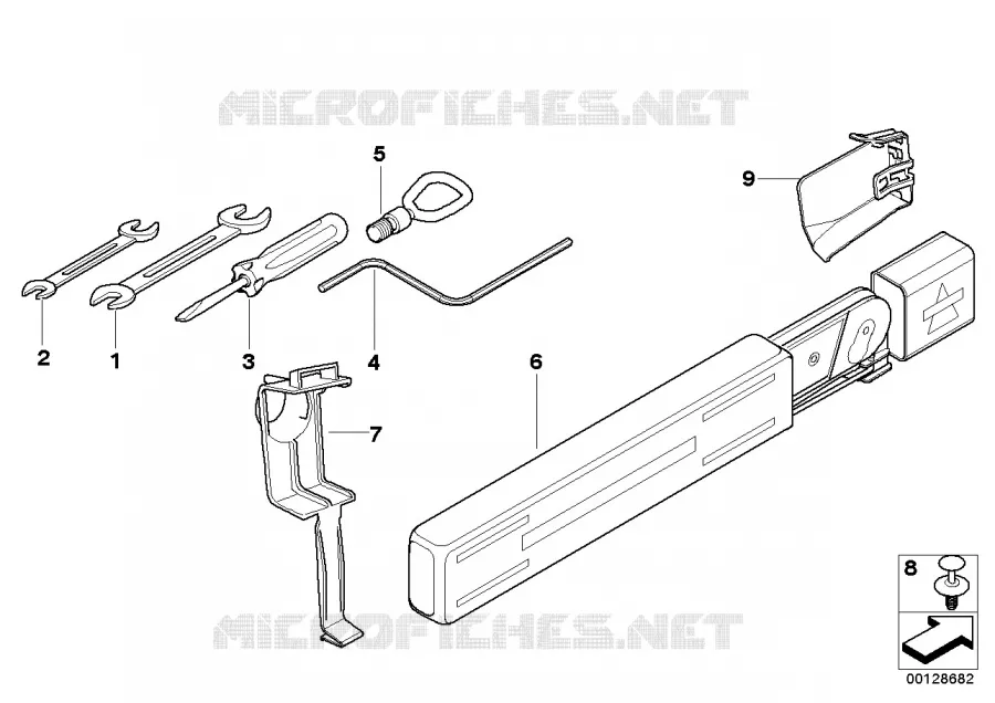 Trousse à outils/triangle signalisation BMW BMW X3 2006 X3 2.0d N X3 2.0d