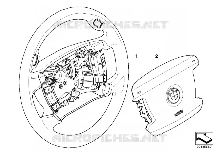 Volant de direct.Airbag-Smart multifonct BMW BMW Série 7 2002 760Li A 760Li