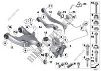 Cadre auxiliere arriere/suspension roues pour BMW 530d