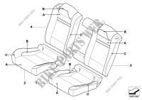 Garniture Individual cuir siège arrière pour BMW Hybrid X6