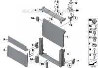 Pièces de fixation radiateur pour BMW 650i