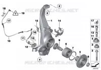 Pivot de fusée/roulement de roue AV pour BMW 760LiS