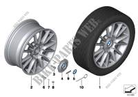 Roue all. BMW Indiv. rayons V 228  19\ pour BMW 740dX