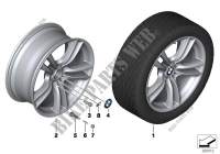 Roue all. BMW M rayons doubl. 303   20\ pour BMW 740i