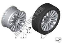 Roue all. BMW rayons multiples 235 19\ pour BMW 550i