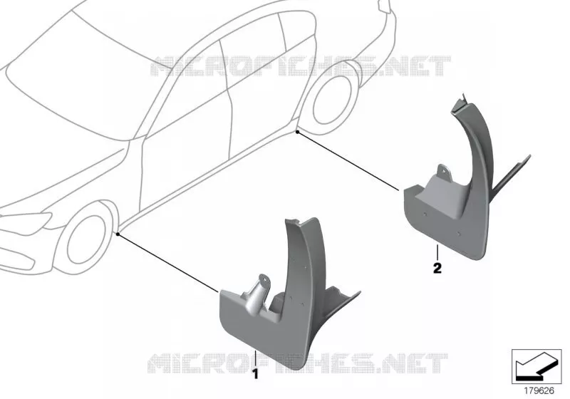 Bavettes garde-boue BMW BMW Série 7 2007 750Li A 750Li