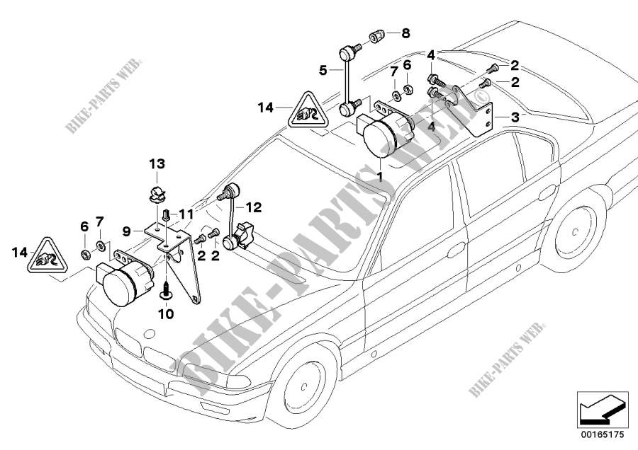 Capteur de reglage rayon declairage pour BMW 730i