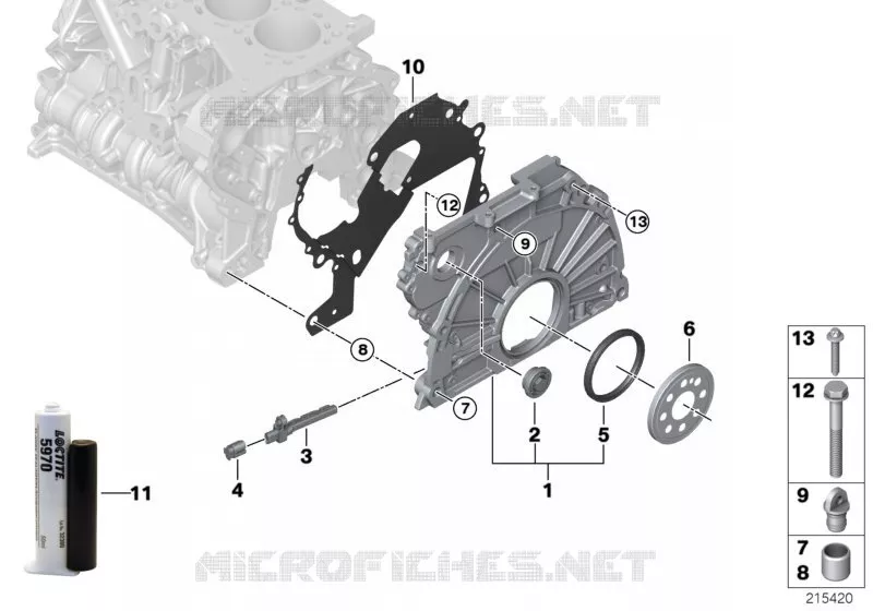 Carter de distribution BMW BMW Série 3 2009 330d N 330d