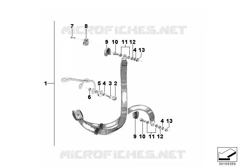Ceinture de sécurité BMW BMW CLASSIC 2.5CS-3.0CSL 1974 2.5CS A 2.5CS