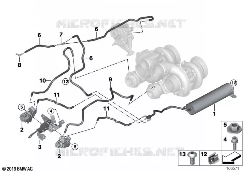 Commande a depression-moteur-turbo comp. BMW BMW Série 7 2007 750Li A 750Li