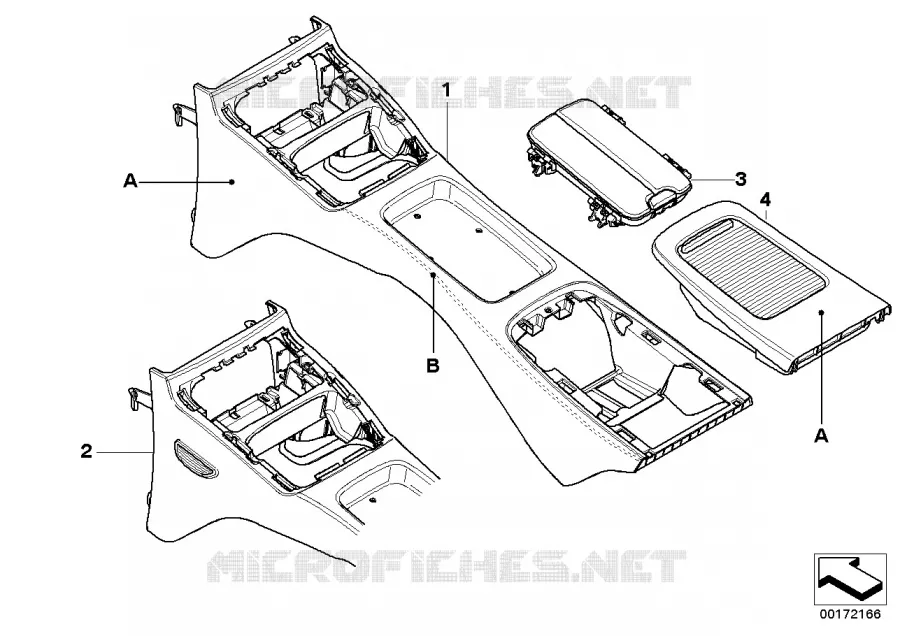 Console Individual, arrière BMW BMW Série 3 2007 320d N 320d