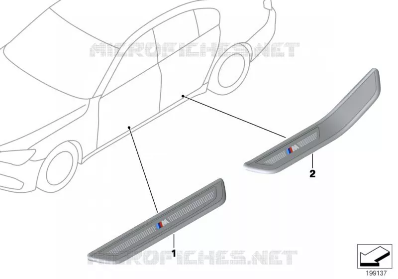 Equipement ult., cache M dentrée BMW BMW Série 7 2007 750Li A 750Li
