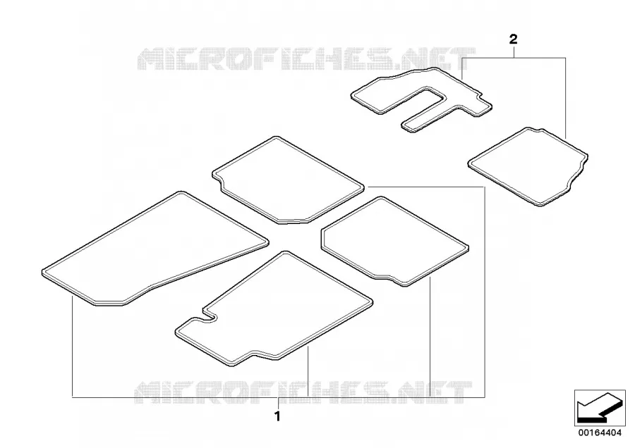 Floor Mat Set BMW BMW X5 2006 X5 3.0si A X5 3.0si