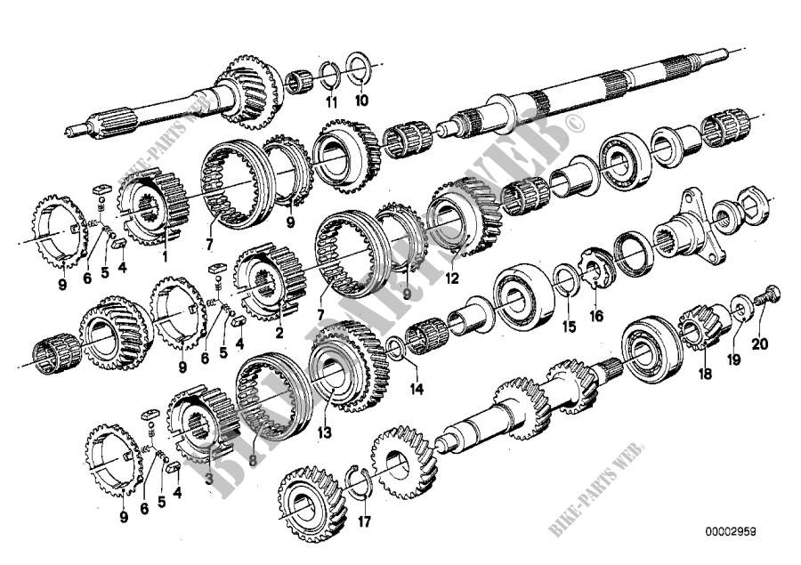 Getrag 265/5 jeu roue,pieces detach pour BMW 732i