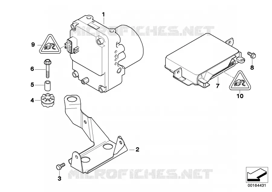 Groupe hydr.ABS/boîte de cde/support BMW BMW Série 7 1996 L7 A L7