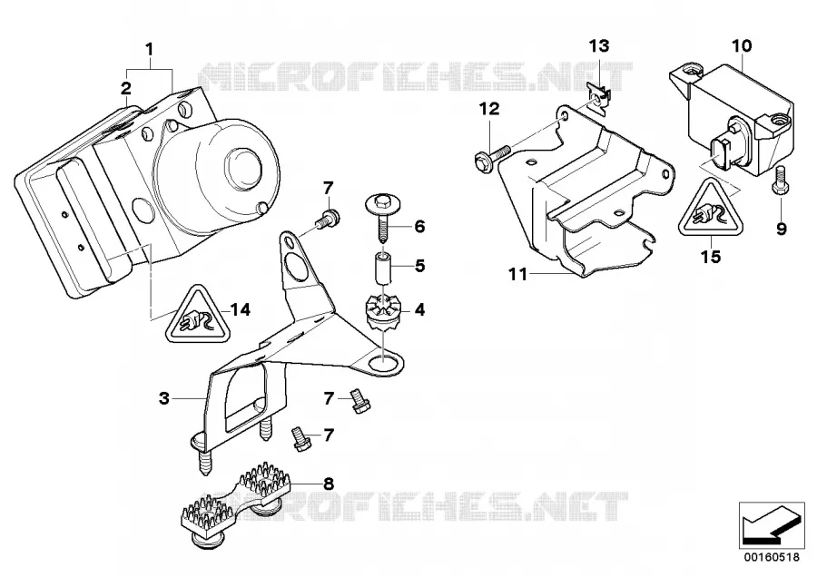 Groupe hydr.DSC/support/capteurs BMW BMW Série 3 2002 M3 CSL N M3 CSL