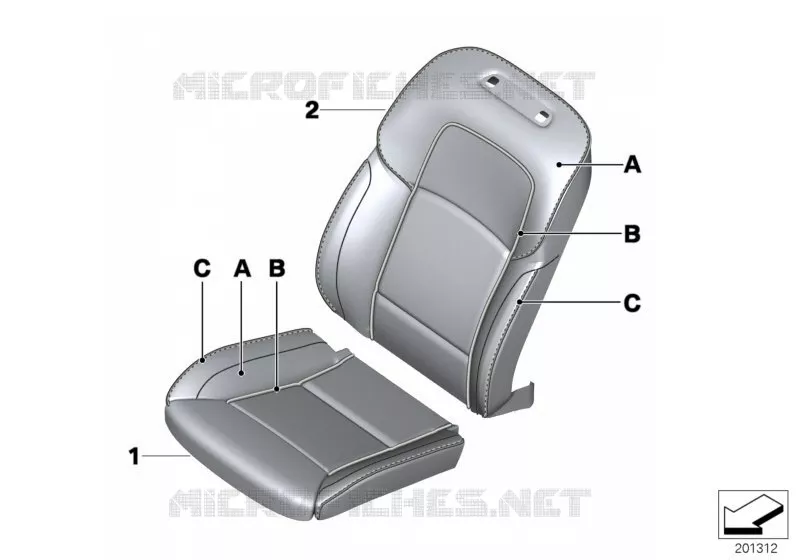 Housse Individual siège confort cuir BMW BMW Série 7 2007 760Li A 760Li