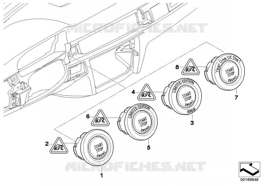 Interrupteur Start/Stop BMW BMW Série 3 2007 320d N 320d
