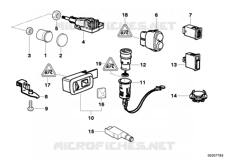 Interrupteurs divers BMW BMW Z3 1998 Z3 M3.2 N Z3 M3.2