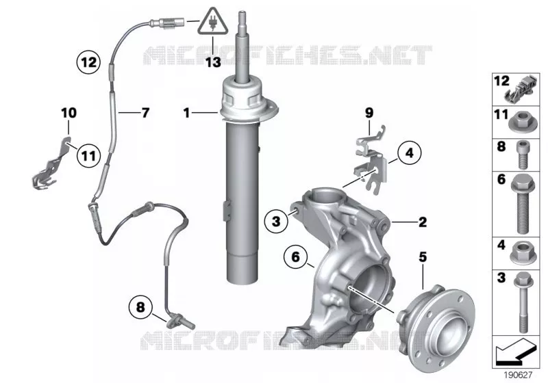 Jambe suspension av./Palier pivot/Roue BMW BMW Z4 2012 Z4 18i N Z4 18i