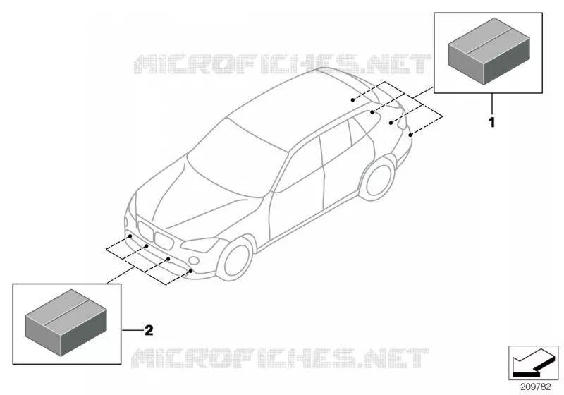 Kit 2ème monte système PDC BMW BMW X1 2009 X1 18d N X1 18d