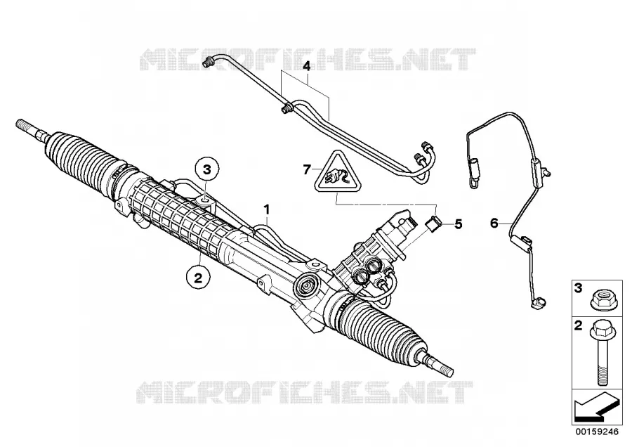 Mécanisme de direction hydraulique BMW BMW Série 7 2001 730d A 730d