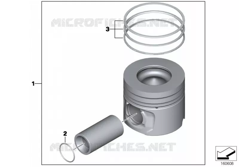 Mécanisme dembiellage - Piston BMW BMW Série 3 2009 320d N 320d