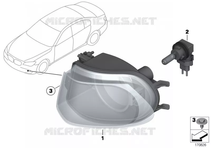 Phares anti-brouillard BMW BMW Série 7 2007 740Li A 740Li