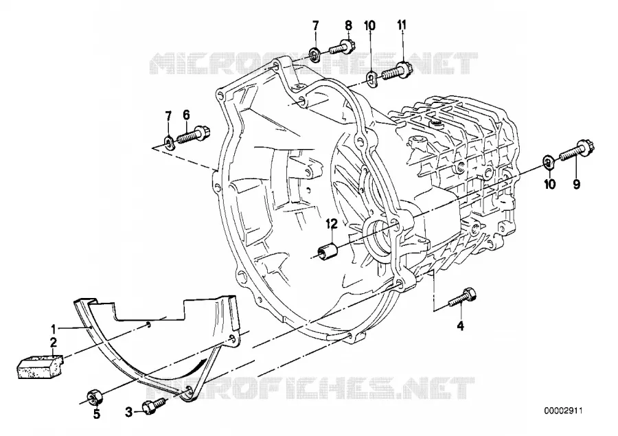 Pieces de fixation de boite de vitesses BMW BMW Série 6 1982 628CSi A 628CSi