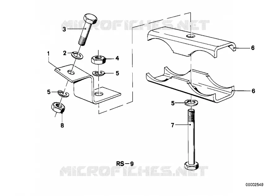 Pièces de fixation déchappement BMW BMW Série 6 1982 628CSi A 628CSi