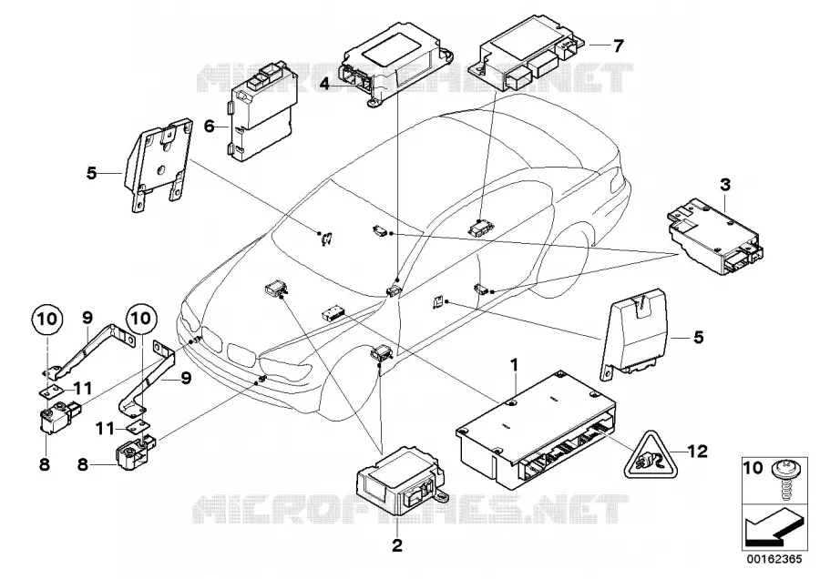 Pièces électriques dairbag BMW BMW Série 7 2001 735Li A 735Li